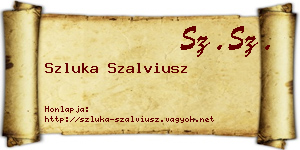 Szluka Szalviusz névjegykártya
